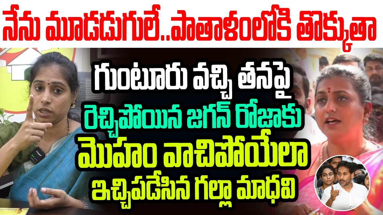 గుంటూరు వచ్చి తనపై రెచ్చిపోయిన జగన్ రోజాకు మొహం వాచిపోయేలా ఇచ్చిపడేసిన గల్లా మాధవి I Galla Madhavi