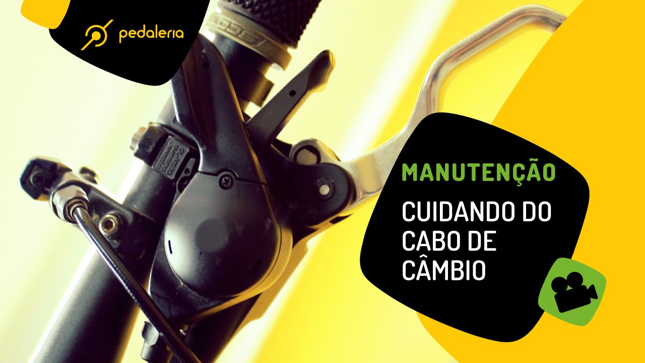 Trocando o cabo de câmbio da bicicleta. Pedaleria