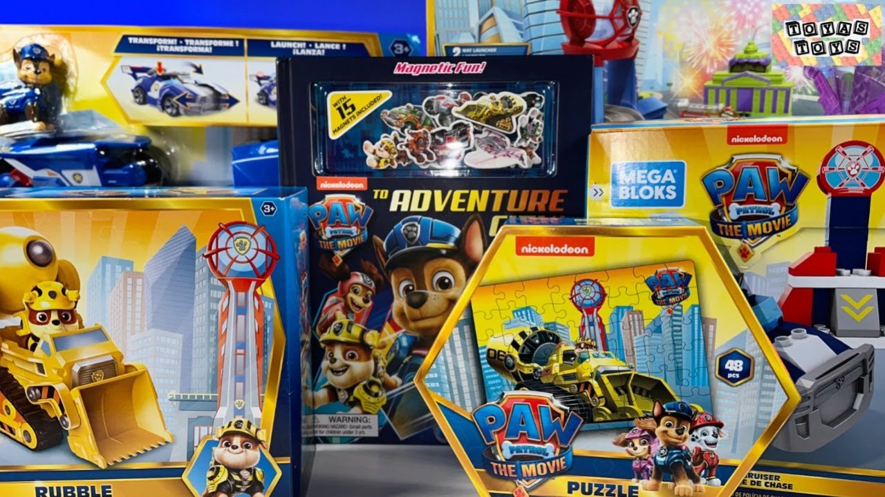 Paw Patrol The Movie Collection Unboxing Review | Marshall Toy Truck Track Set