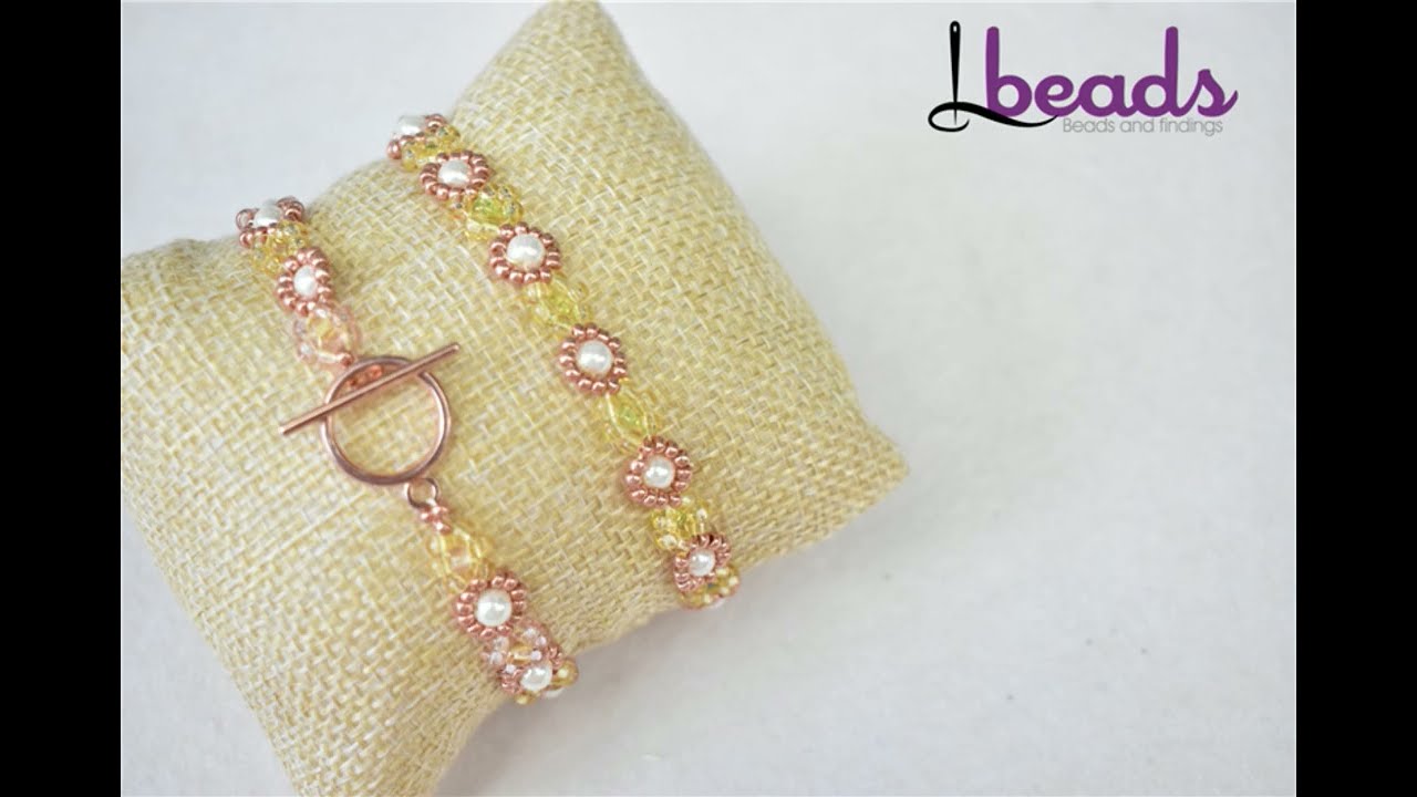 Lbeads Handmade Seed Beaded Bracelet with Toggle Clasps