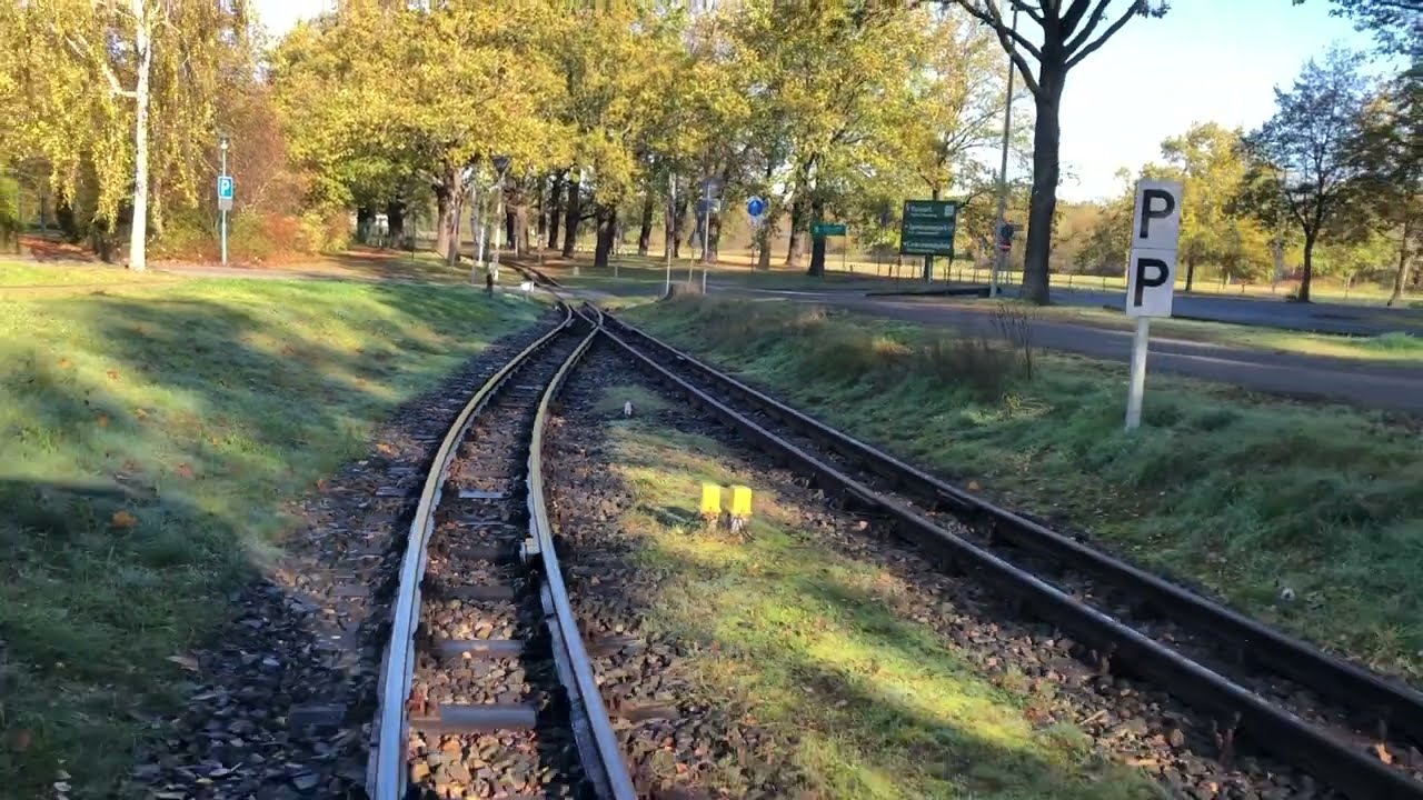 Parkeisenbahn Cottbus - Blick nach hinten (Saisonabschluss 2022)