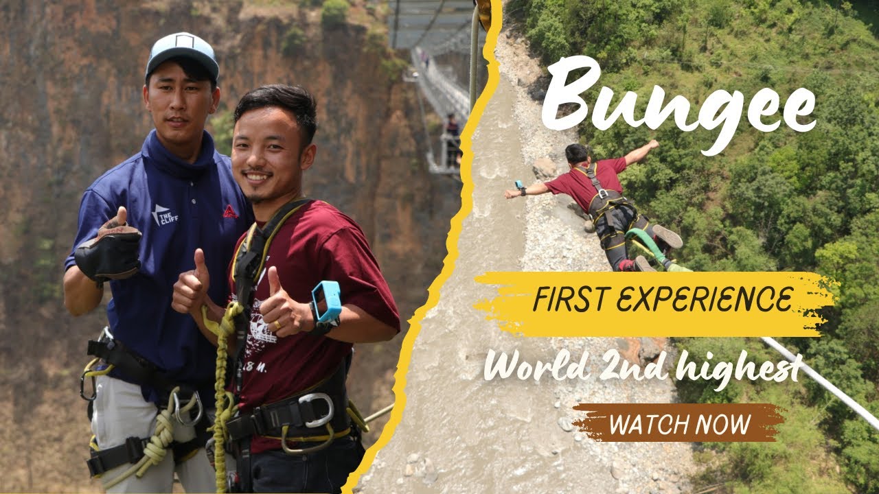 First Time Bungee experience | Fear at the World's 2nd Highest Jump in Kusma, Nepal!