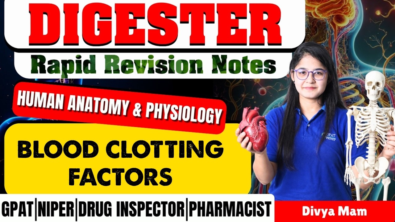 D-126 | Blood Clotting Factors- Human Anatomy & Physiology | Rapid revision notes for GPAT