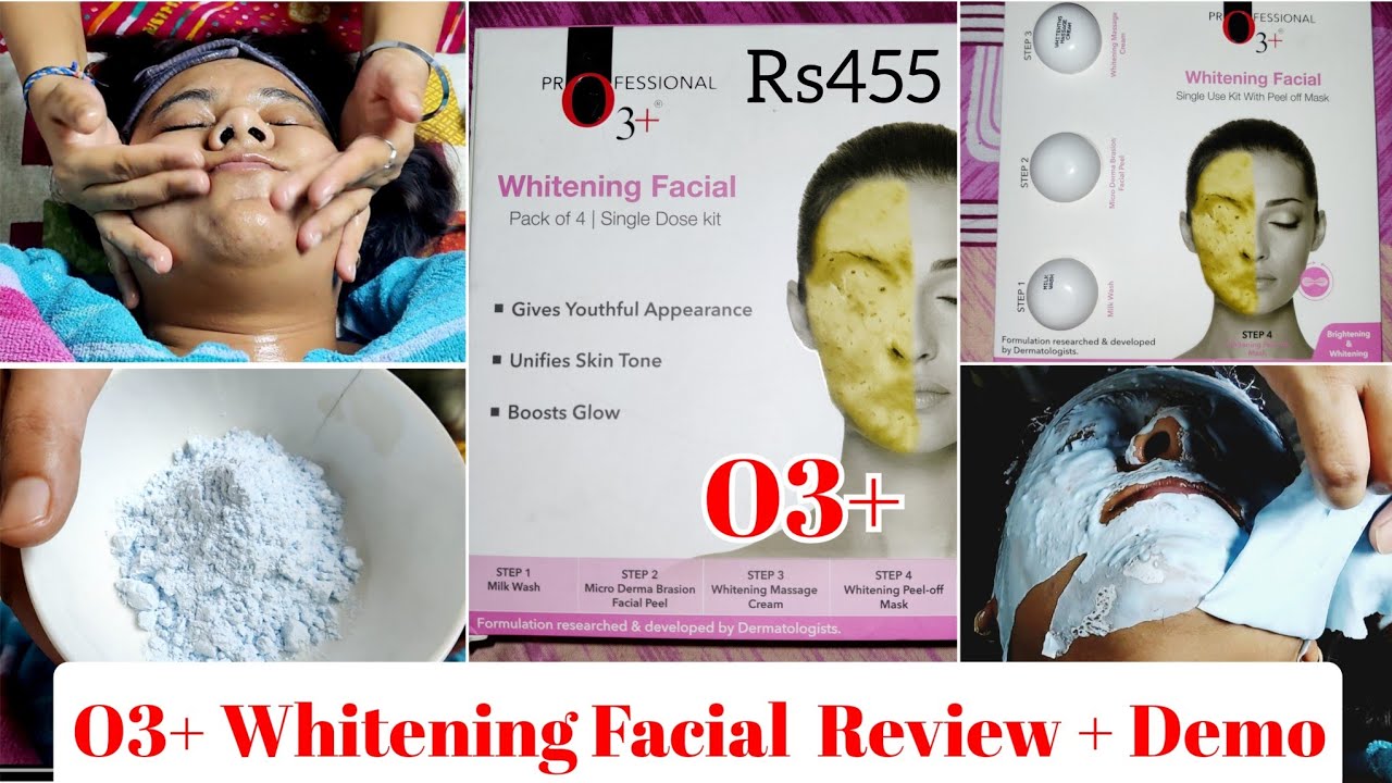 O3+ Whitening Facial kit Review + Live Demo | How to do Facial at home
