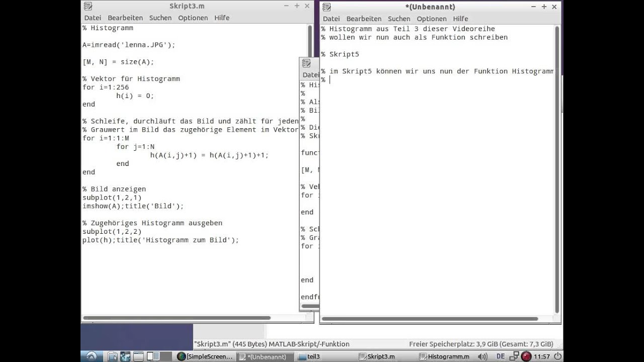 Digitale Bildverarbeitung mit MatLab(R)/Octave Teil 5: Histogramm als Funktion