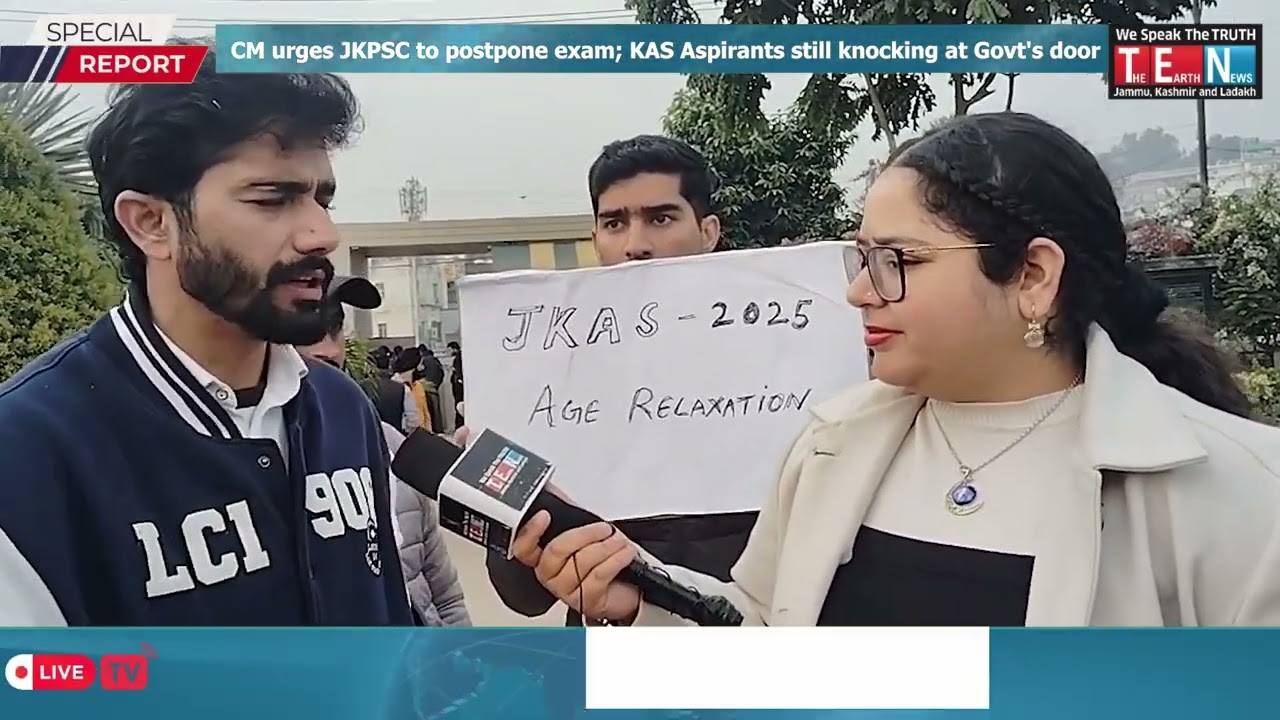 CM urges JKPSC to postpone exam; JKAS Aspirants still knocking at Govt's door