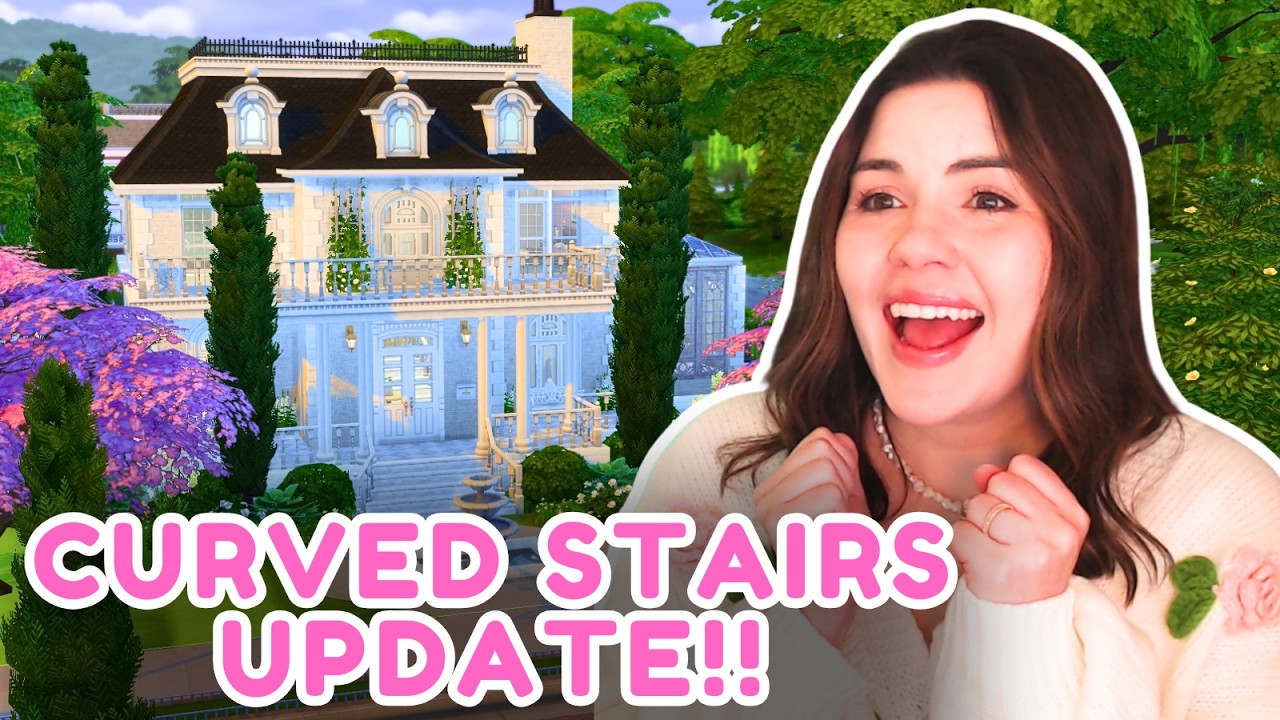 Building With The NEW Curved Stairs in The Sims 4