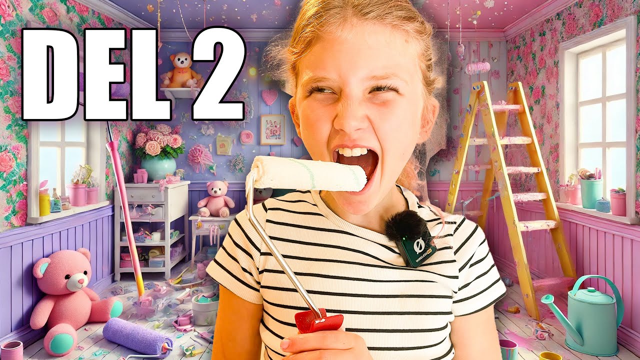 🛋️🎨 Extreme Room Make-Over Del 2 – Tapetserar & Fixar Mitt Rum! 😍✨