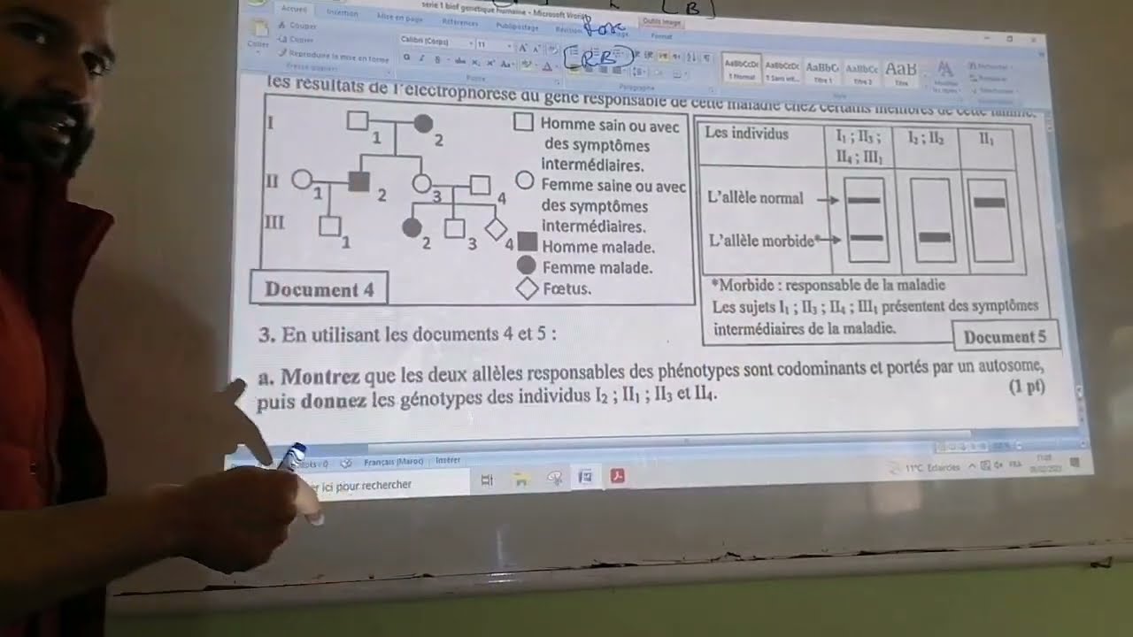 vidéo 70 : examen national génétique humaine 2019 SVT rattrapage
