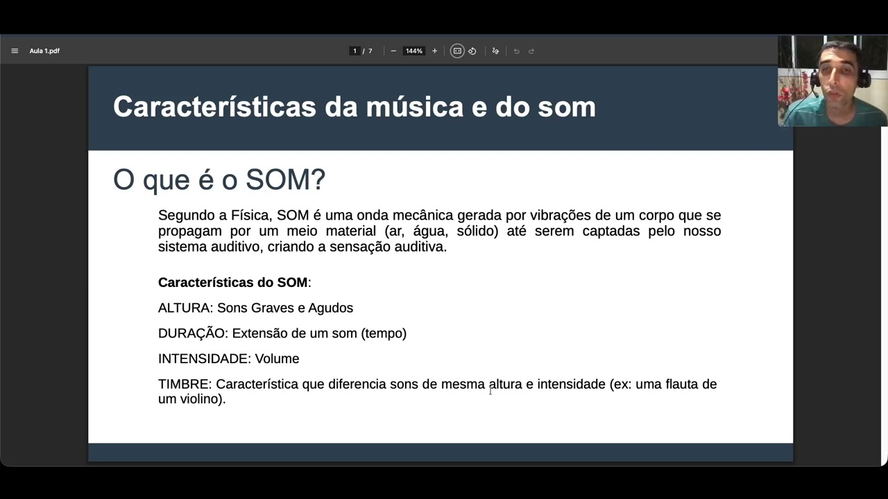 Aula 1 - Características da Música e do Som
