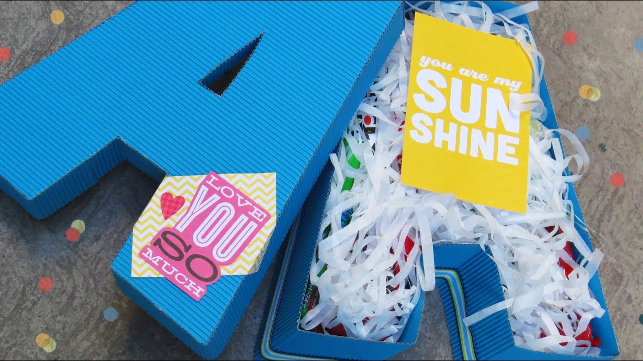 CAJA PARA REGALO CON LA INICIAL DE TU NOVIO!!♥♥ DETALLE PARA REGALAR