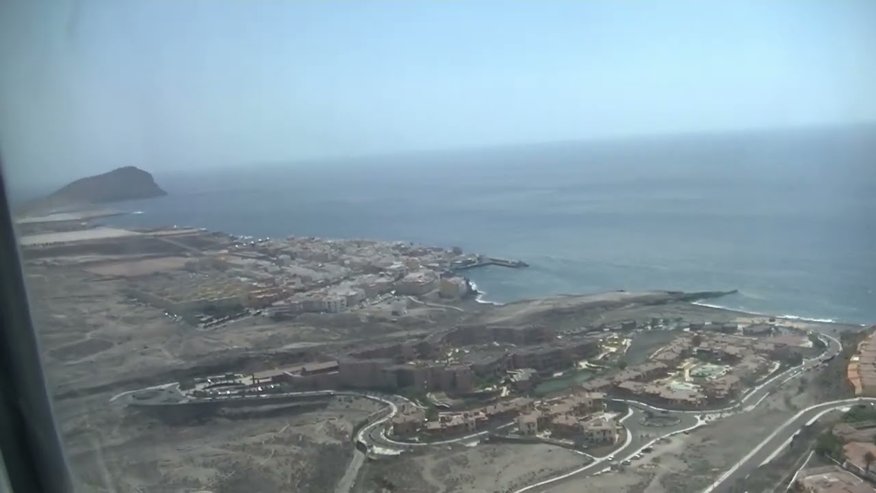 Anflug Teneriffa ,Flughafen Teneriffa Süd TFS - Tenerife Airport