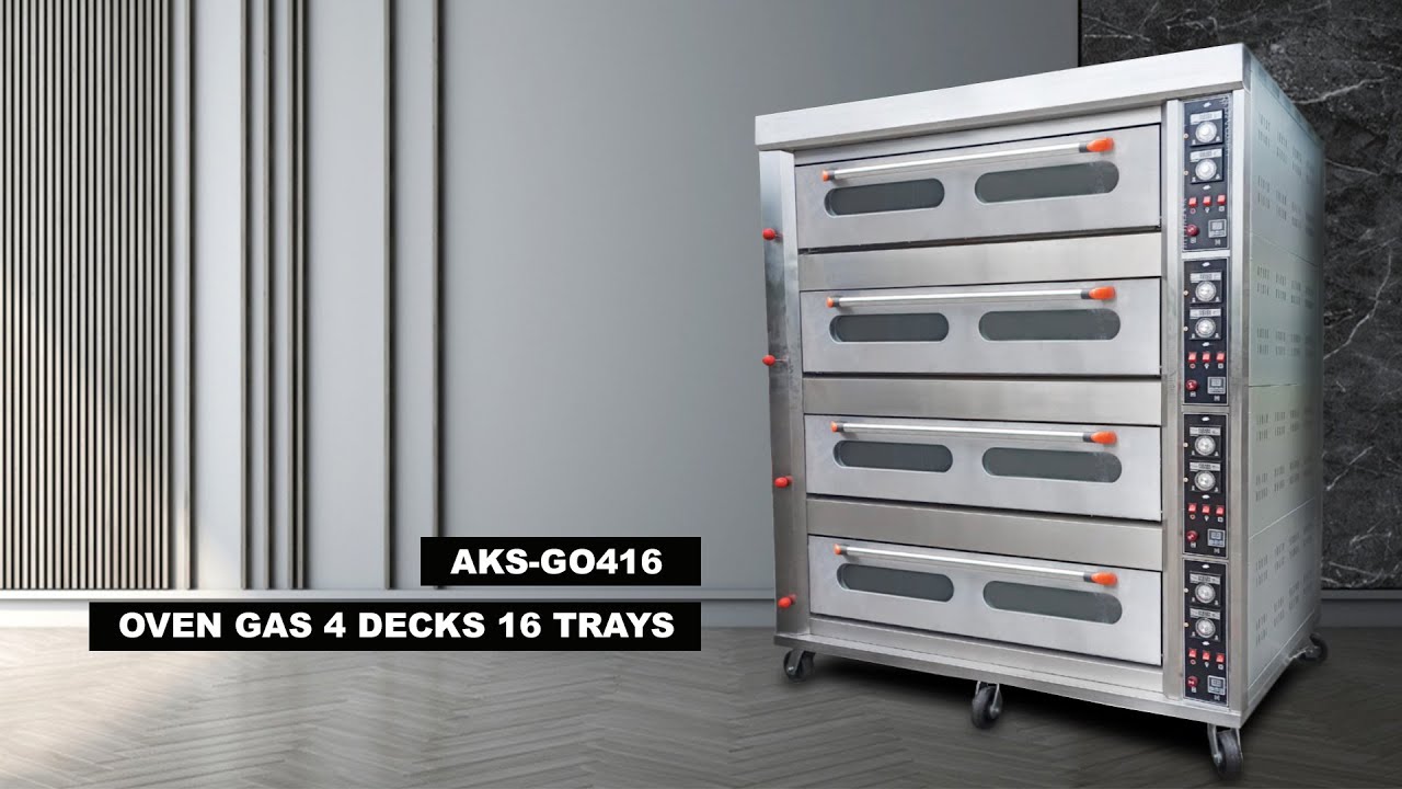 Oven Gas 4 Deck 16 Trays AKS-GO416