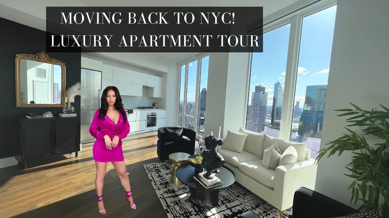 MOVING TO NYC 2022 | LUXURY APARTMENT TOUR, MAKEOVER & STORAGE HACKS (Renter friendly)