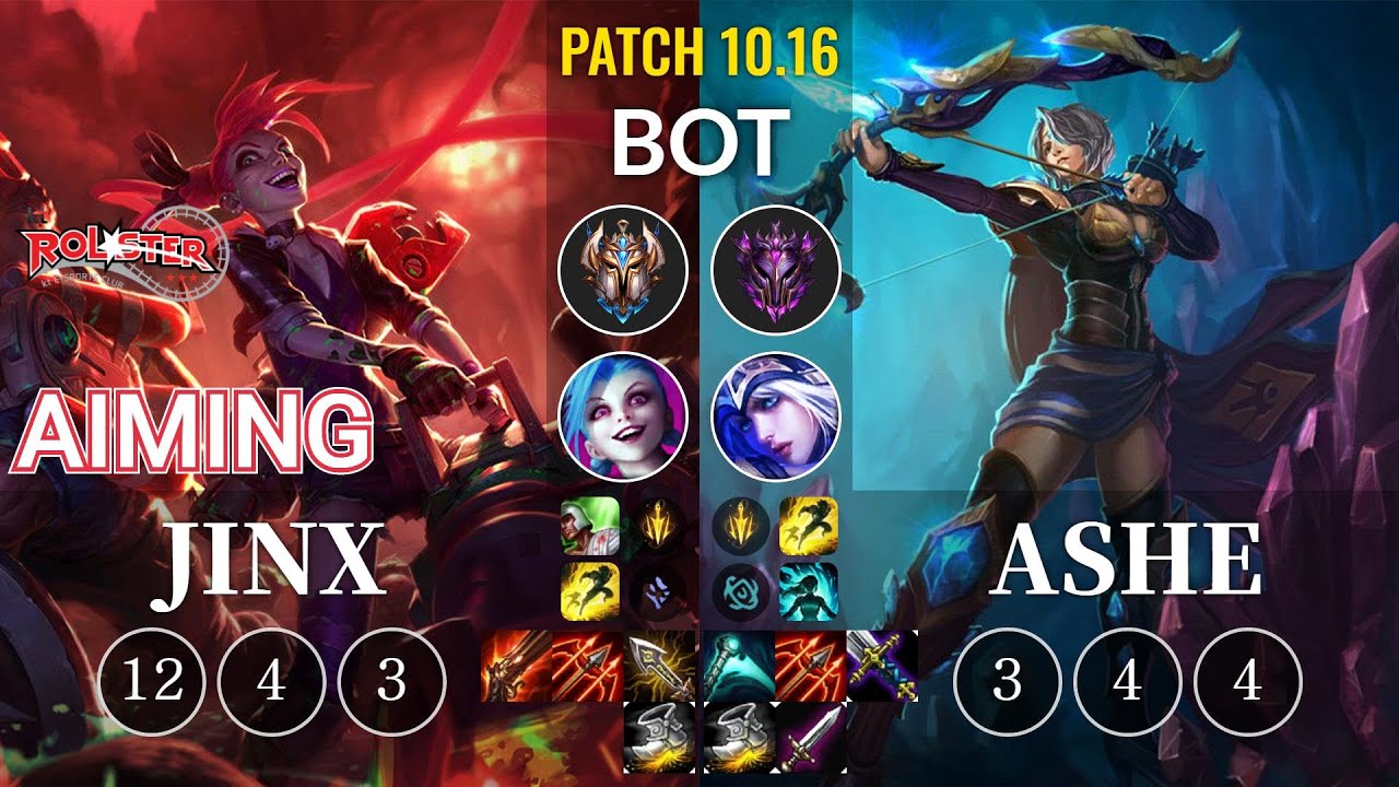 KT Aiming Jinx vs Ashe Bot - KR Patch 10.16