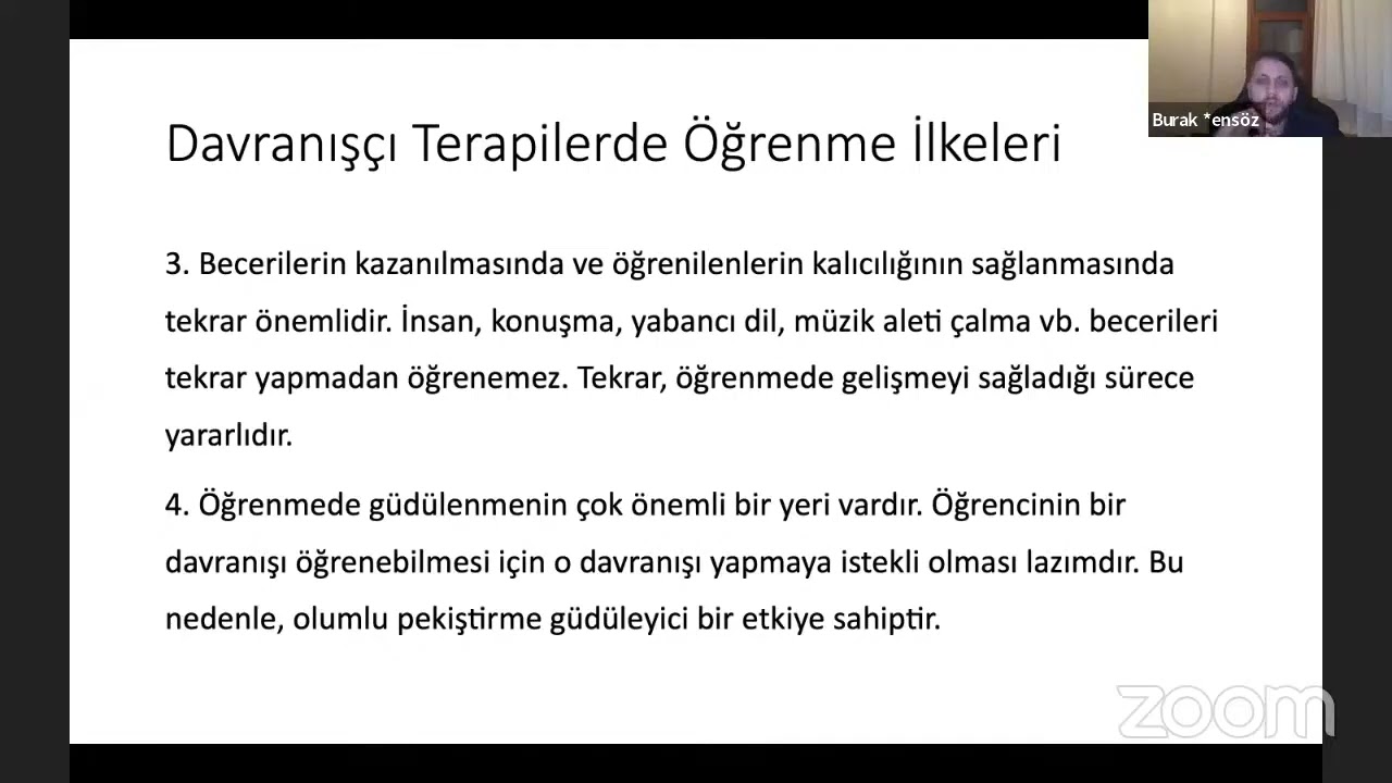 Biliş, Duygu ve Davranışın Çözümlenmesi ve Bütünleştirilmesi Semineri