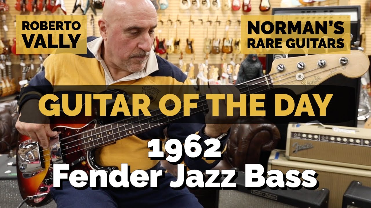 Guitar of the Day: 1962 Fender Jazz Bass Slab Board | Roberto Vally at Norman's Rare Guitars