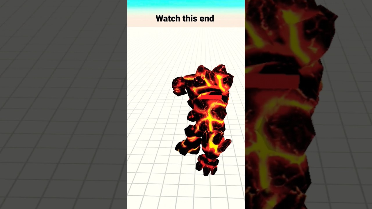 Lava Golem vs Rocky fight 😱 || How to lava Golem ark... #arbs #shorts