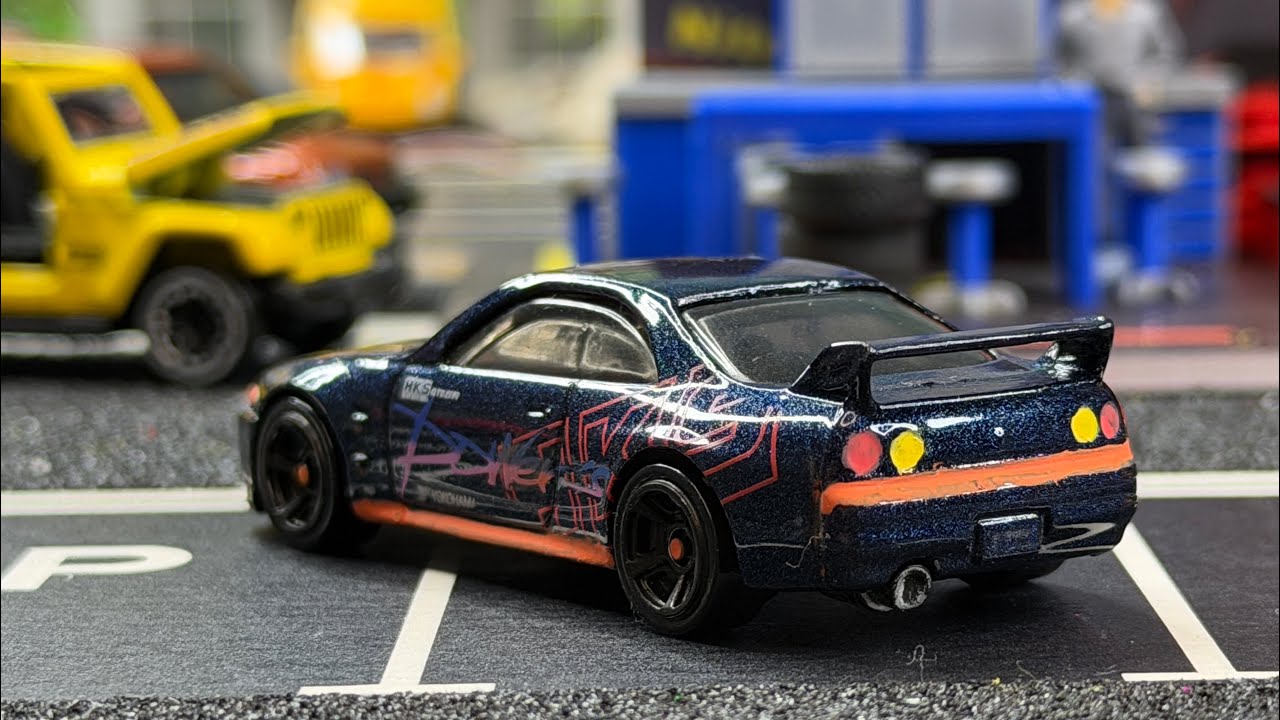 Custom Nissan Skyline GT-R R33 Diecast Build #nissanskyline #gtrr33 #diecastcars #scalemodel 
