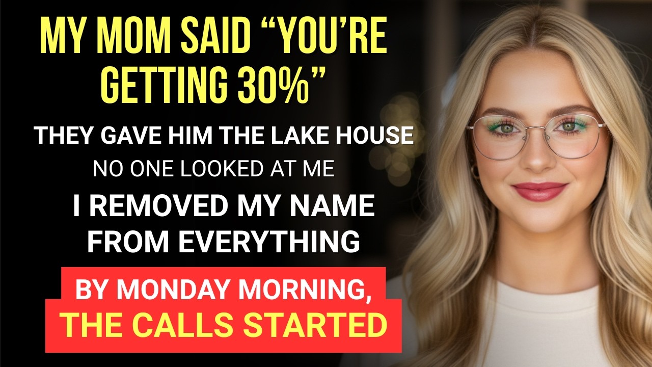 At Sunday Dinner, My Parents Gave My Brother the Lake House and 70% — I Was Left With 30%