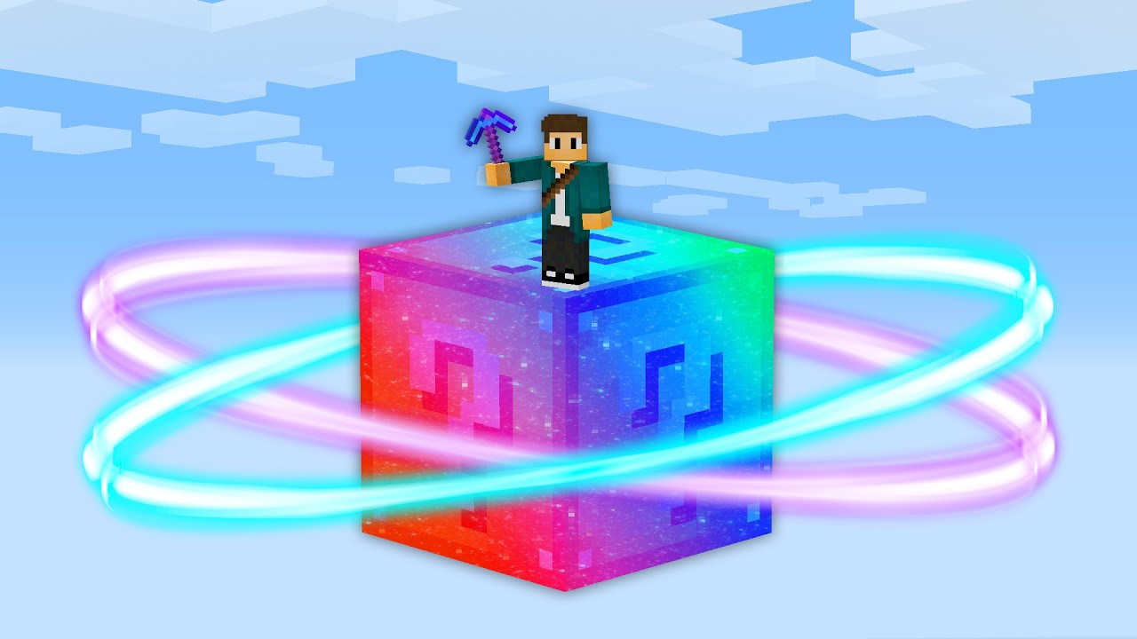 Minecraft mas em um LUCKYBLOCK OP