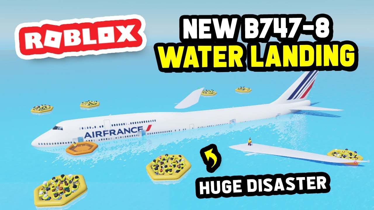 NEW B747-8 WATER LANDING in Cabin Crew Simulator (Roblox)
