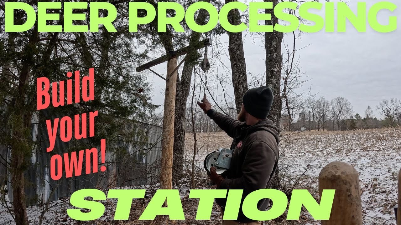 Building A Deer Processing Station | Deer Skinning Winch Idea