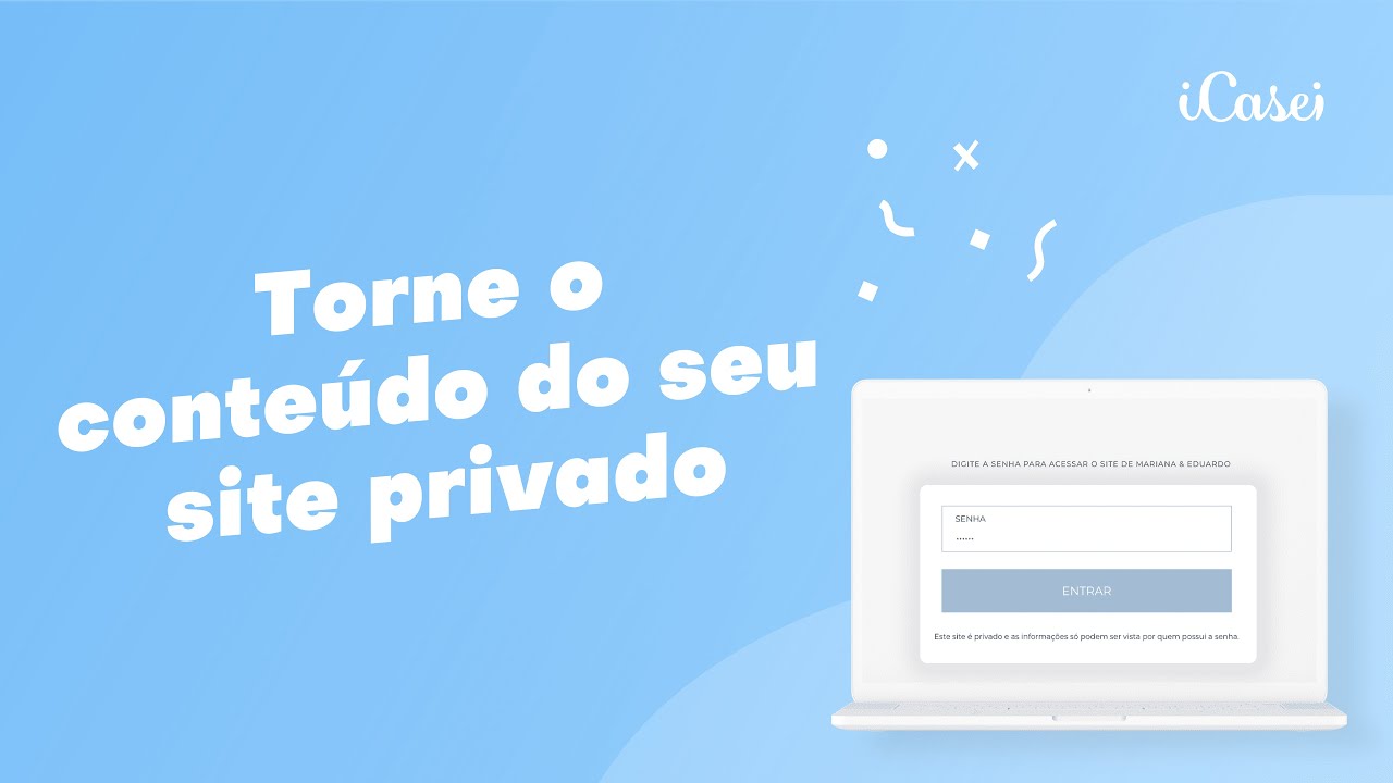 Como deixar o site de casamento privado