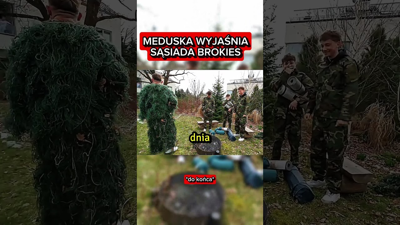 AFERA Z SĄSIADEM - MEDUSKA WYJAŚNIA FRAJERA #meduska #brokies #shoty #śmieszne #bungee