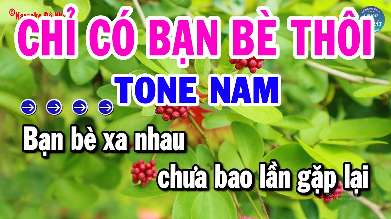 Karaoke Chỉ Có Bạn Bè Thôi Tone Nam Nhạc Sống Mới Dễ Hát Nhất | Karaoke Đệ Nhất