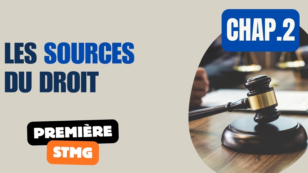 Première STMG - DROIT - Chapitre 2 - Les sources du droit