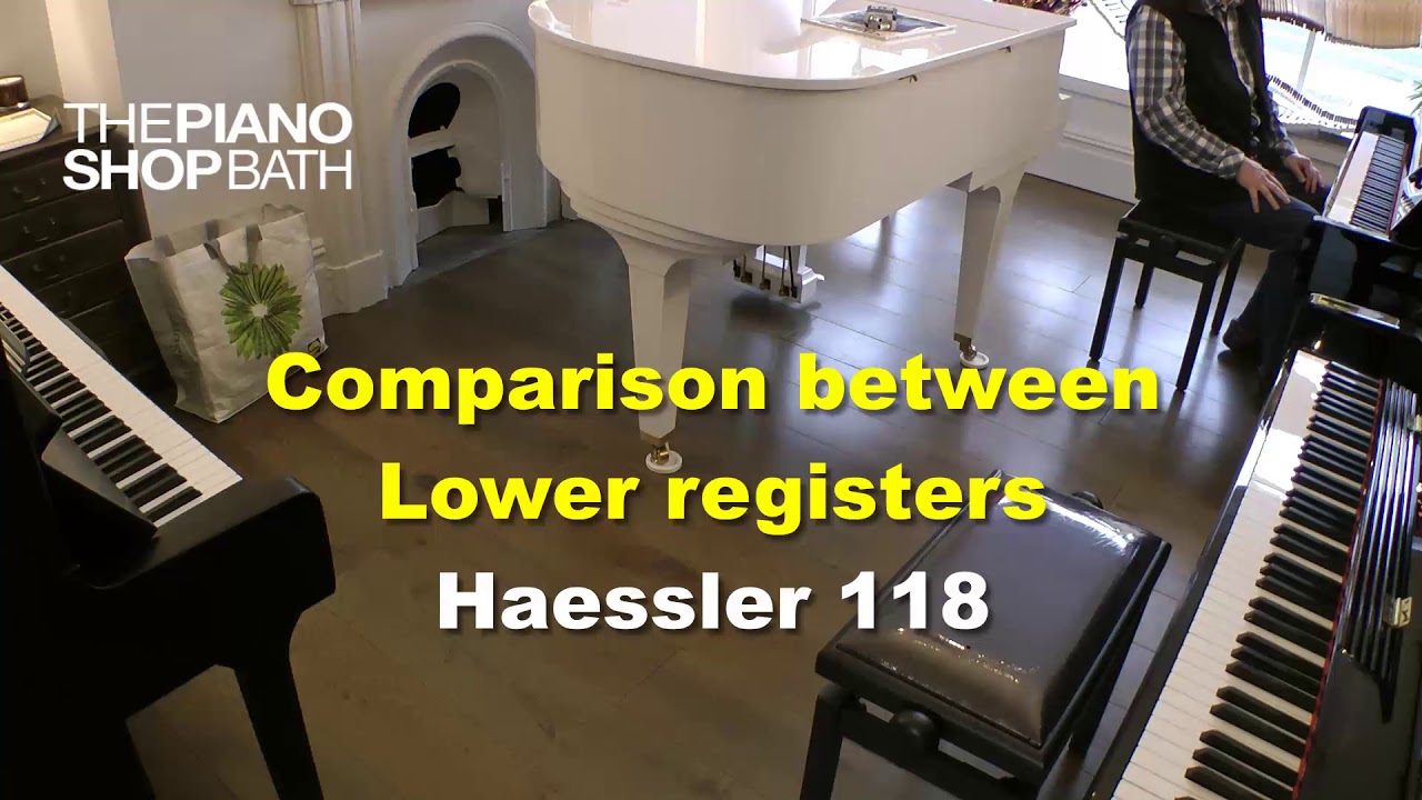 A comparison between a Haessler 118, a Boston UP-132 and a Yamaha U1 upright at the Piano Shop, Bath