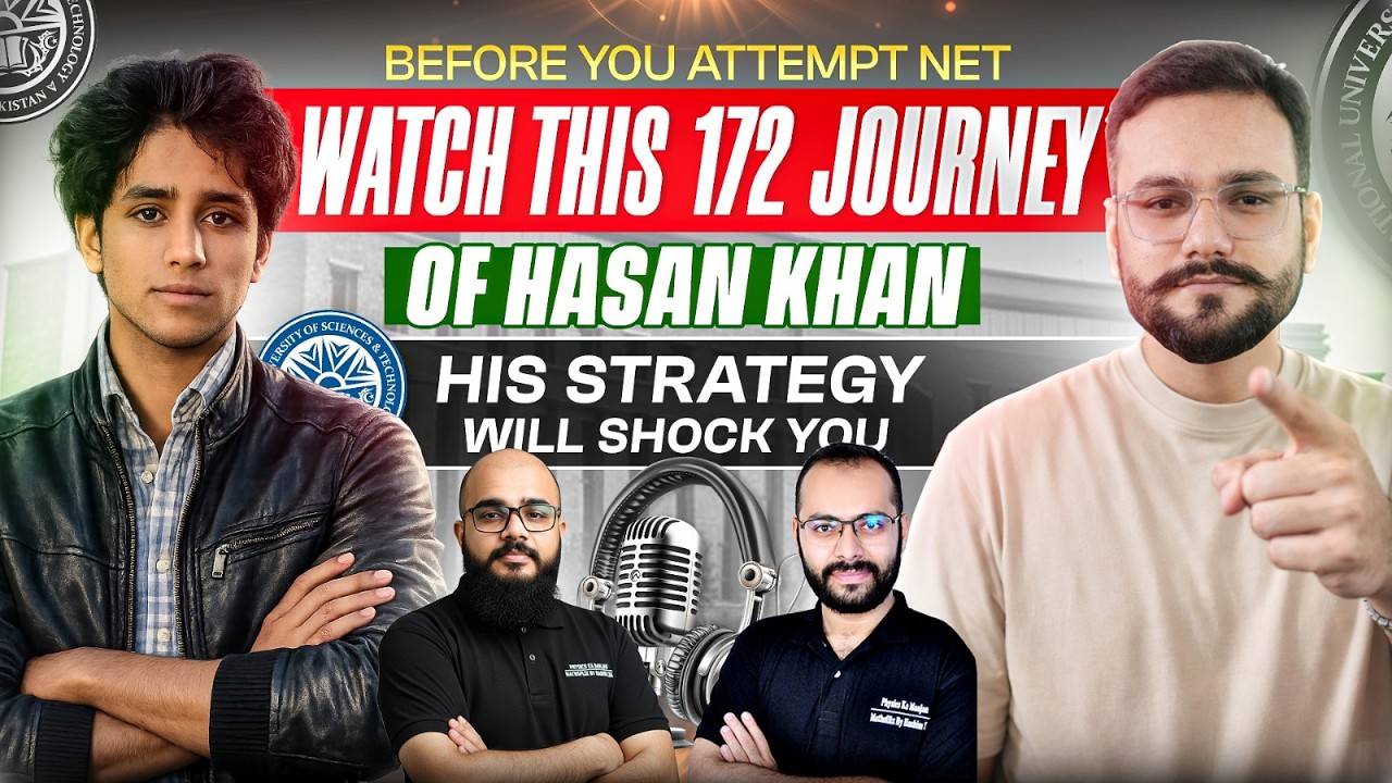 🎧 NUST 2026 NET-02 | 172 Marks Top Position — Hasan Khan | Topper Story | NUST CS 2026 Topper