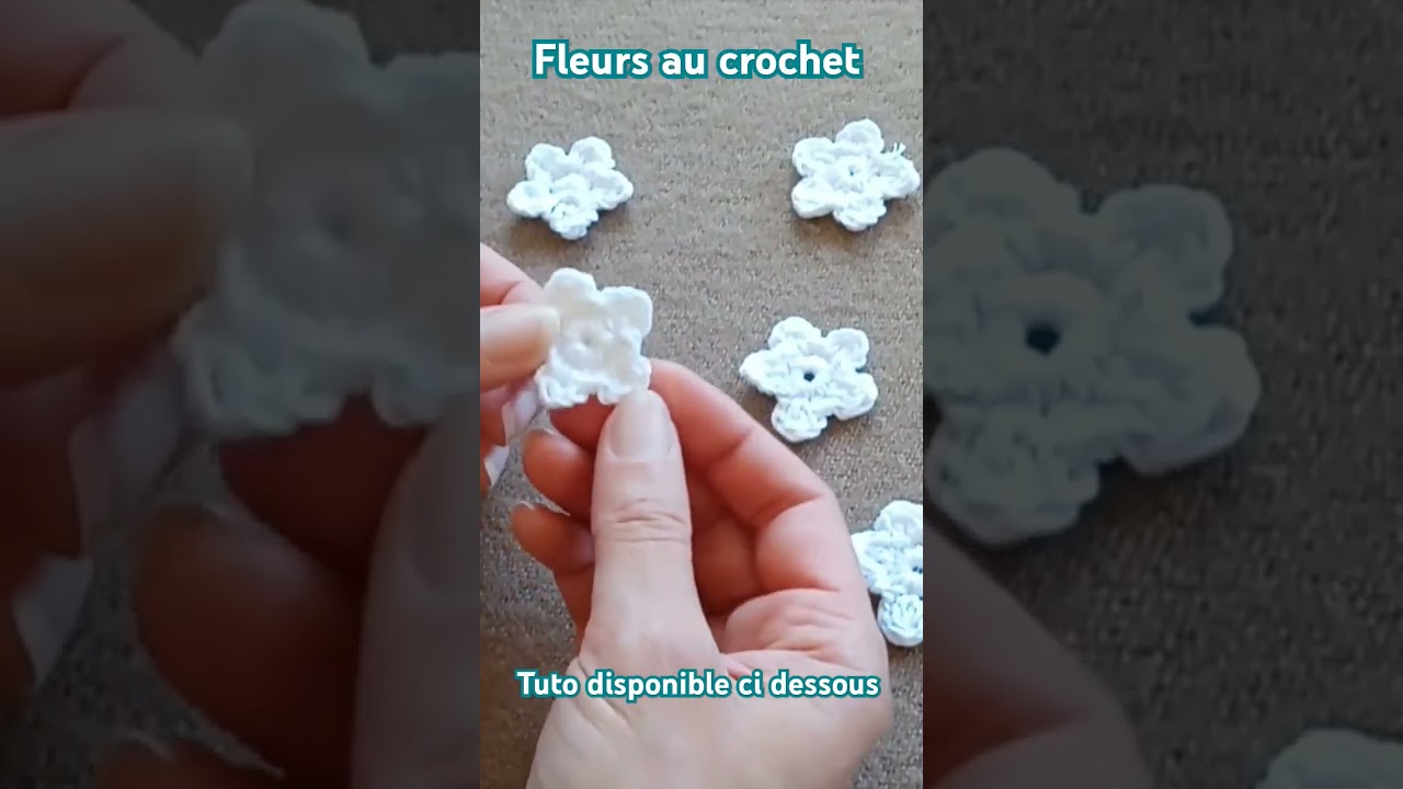 fleurs au crochet facile &agrave; faire #crochet #tuto #fleurs
