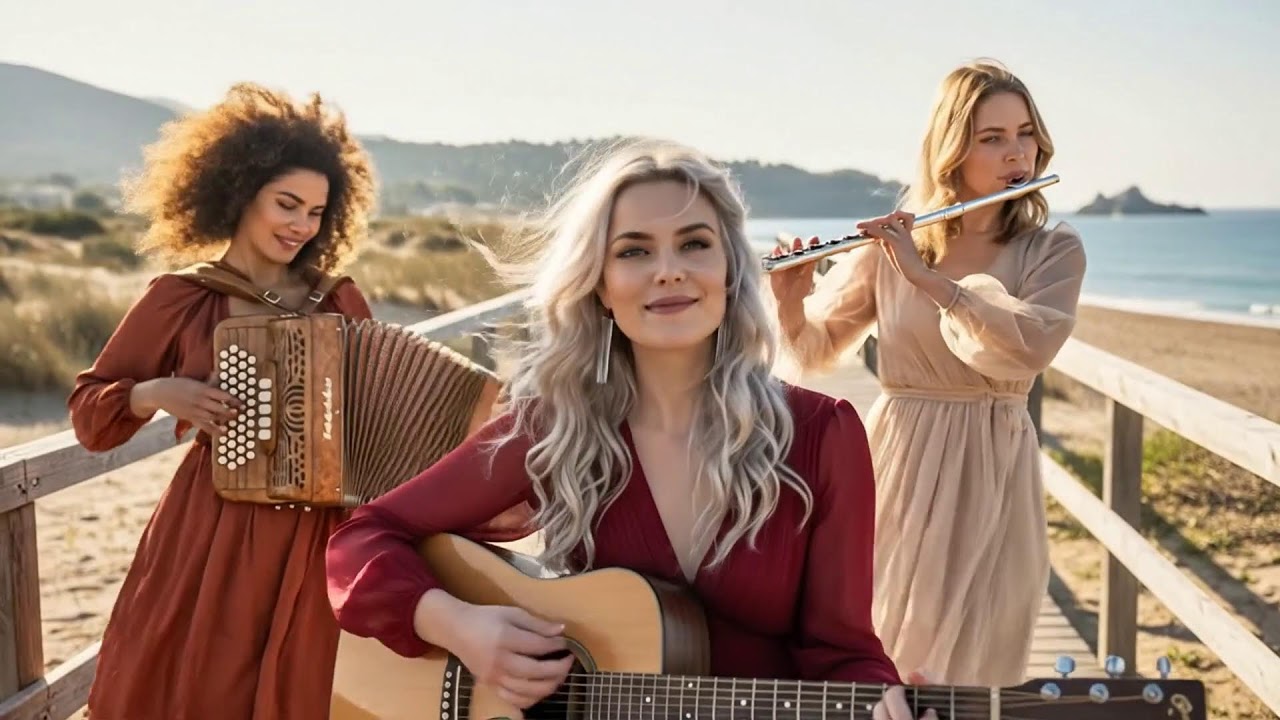 Sunset Over the White Villas | Cinematic Flamenco Guitar, Sax, Accordion & Flute