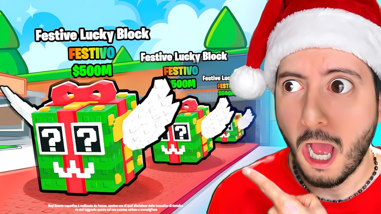 TROVO 100 LUCKY BLOX FESTIVI IN STEAL A BRAINROT su ROBLOX... EVENTO PAZZO! 😱