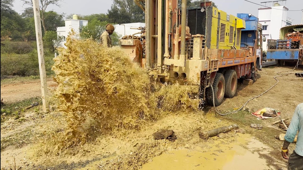 Complete Borewell Drilling 80 Feet Drilling 20hp Water Checking Coconut Point