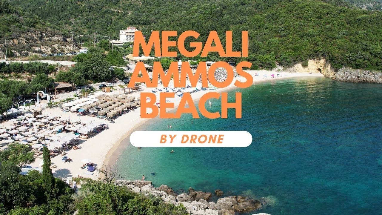 4K &Pi;&Alpha;&Rho;&Alpha;&Lambda;&Iota;&Alpha; &Mu;&Epsilon;&Gamma;&Alpha;&Lambda;&Eta; &Alpha;&Mu;&Mu;&Omicron;&Sigma; - MEGALI AMMOS BEACH BY DRONE - GREECE