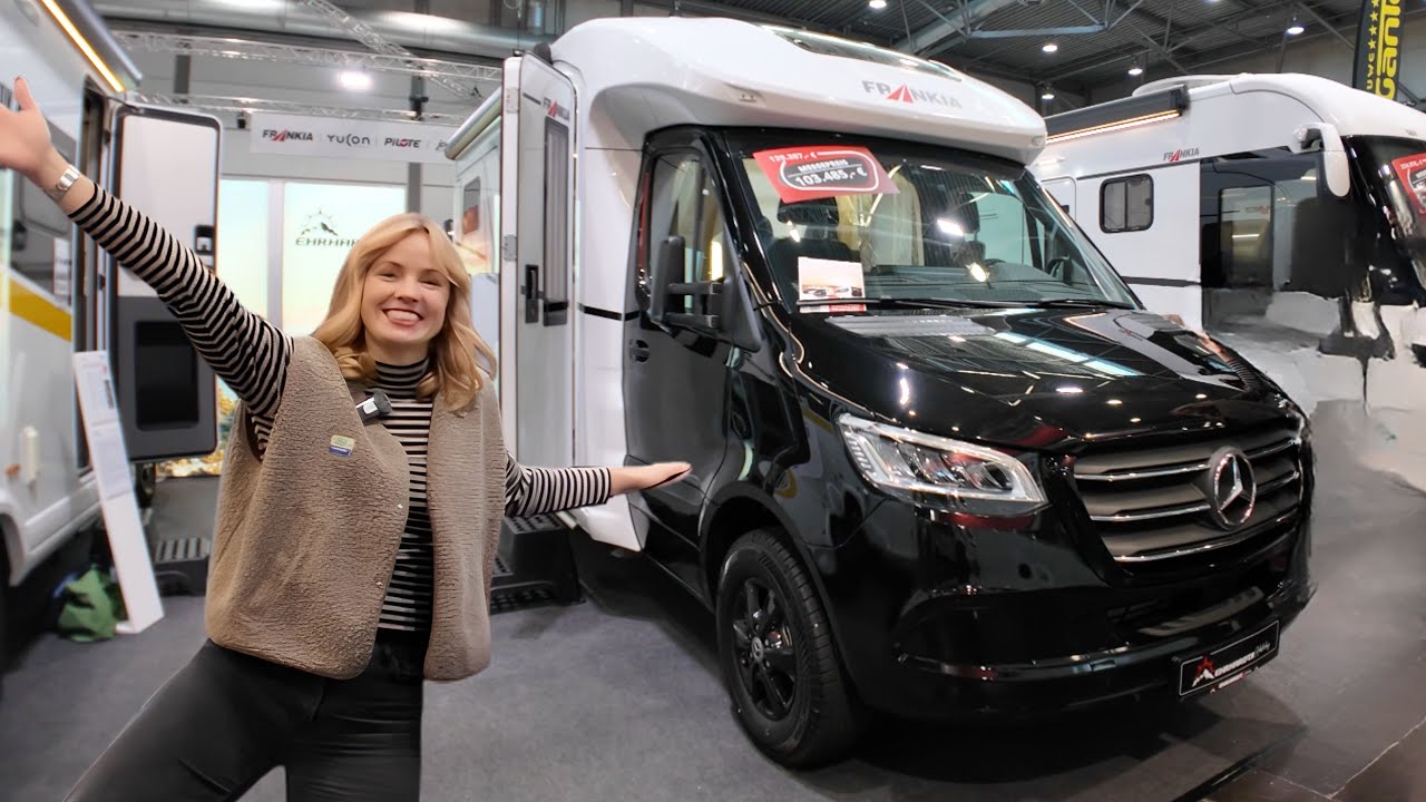 Frankia NEO Black Edition 2026 – das stylischste teilintegrierte Wohnmobil auf der Messe Leipzig!