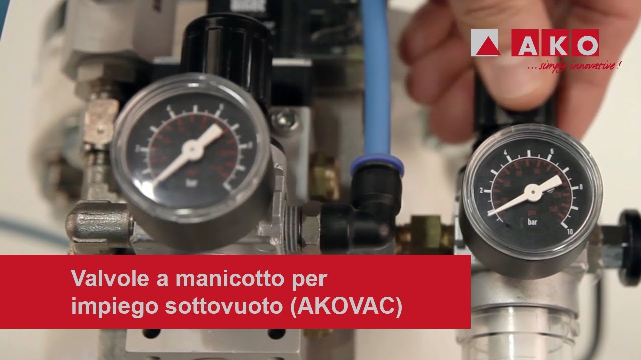 Valvole a manicotto per impiego sottovuoto (AKOVAC)