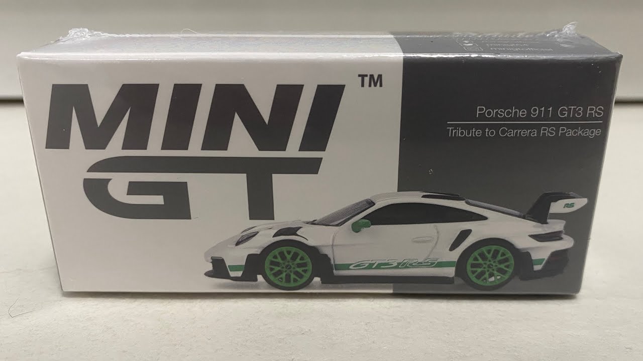 MINI GT 1/64 Porsche 992 GT3 RS green UNBOXING & REVIEW