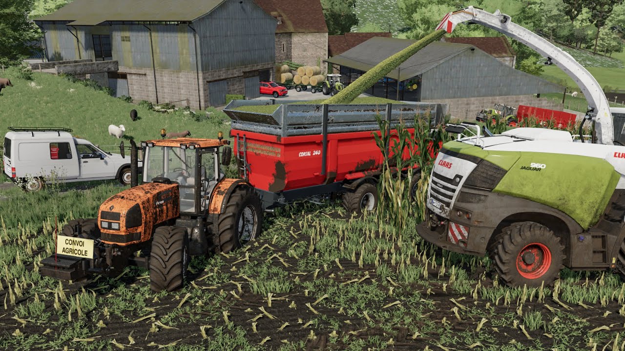 Un week-end pluvieux à la Ferme (Ensilage en conditions extrêmes, tracteur embourbé) | FS22 roleplay
