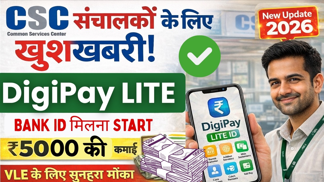 CSC New Update 2026 | DigiPay Lite Registration Full Process | DigiPay Lite ID Activate | BANK ID