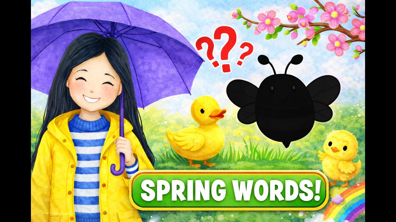 🌸 Spring Words for Toddlers | First Words for Babies | Learn Spring Vocabulary