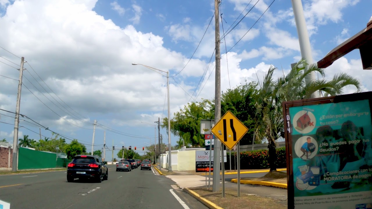 Driving to a supermarket in Dorado, Puerto Rico.