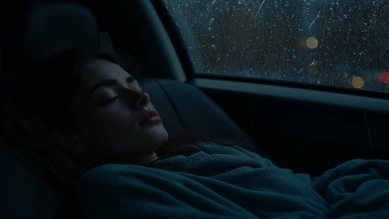 Stop Overthinking Instantly 🌧️ Heavy Rain & Thunder on Car for Deep Sleep
