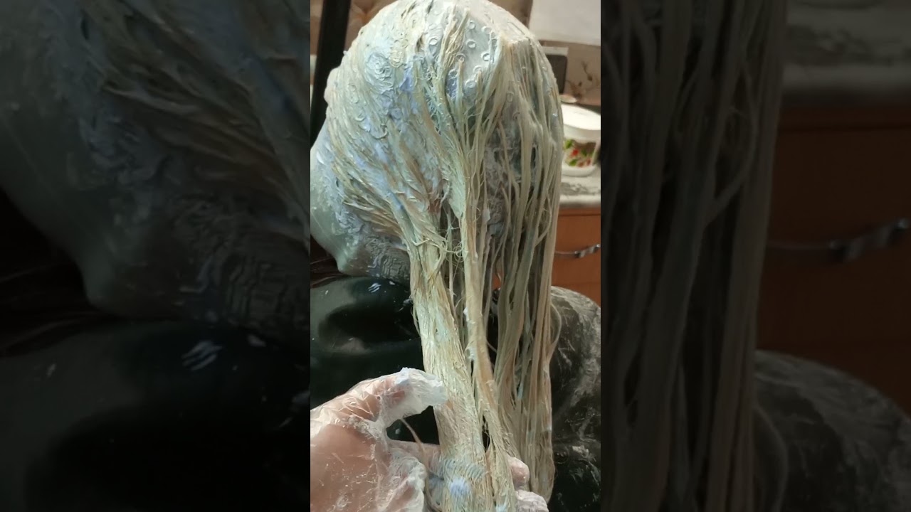Ash green hair streaks with full information