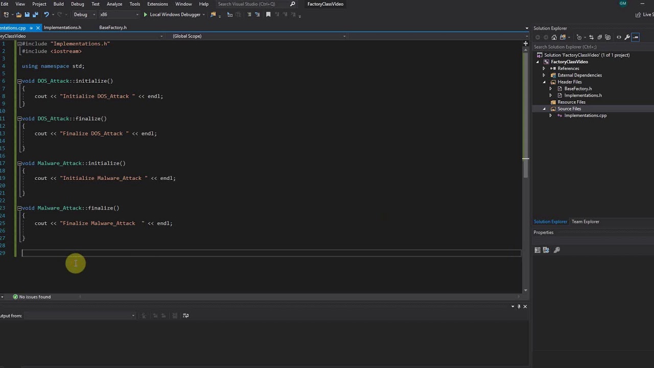 C++ - Create a Factory Design Pattern