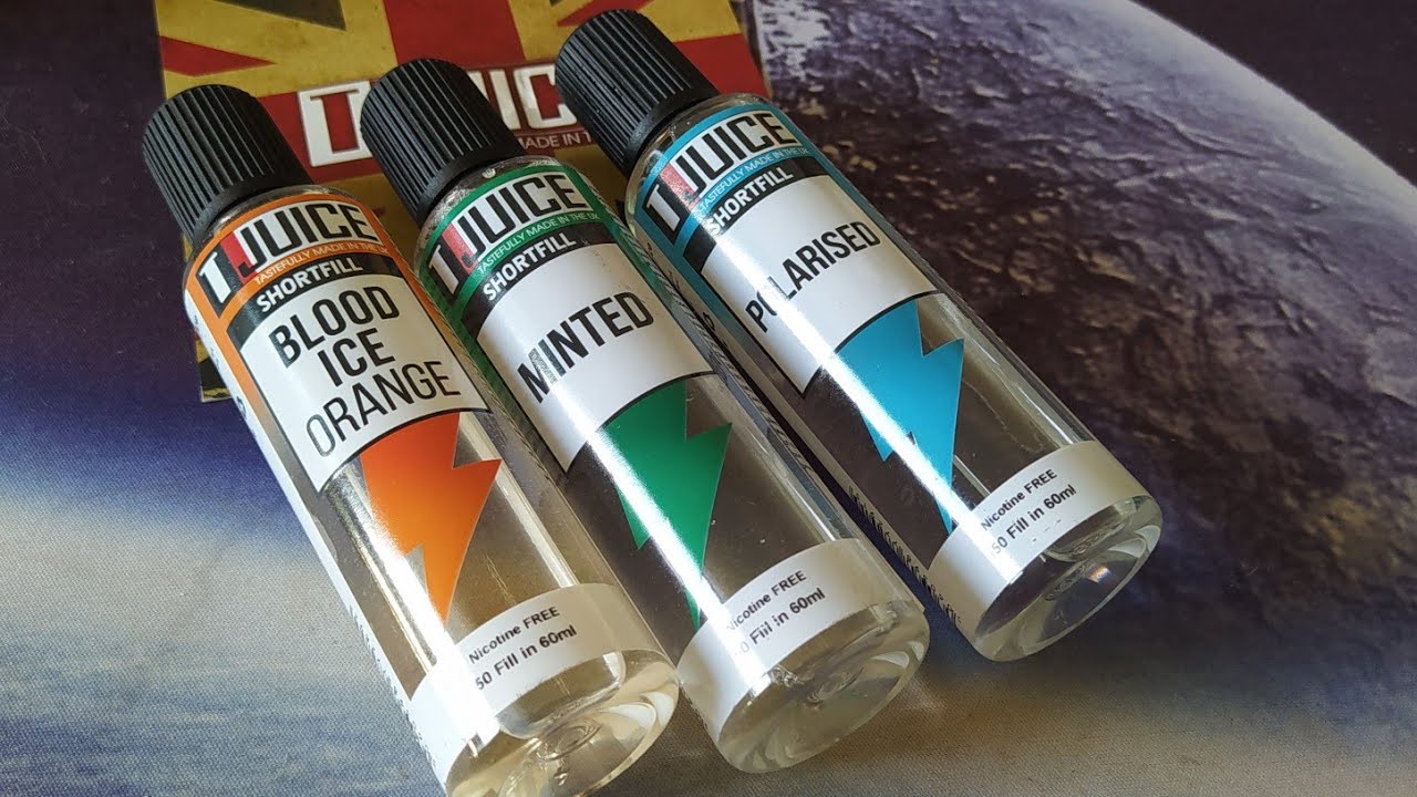 T juice  uk  3 e liquides minted / blood ice orange /polarised