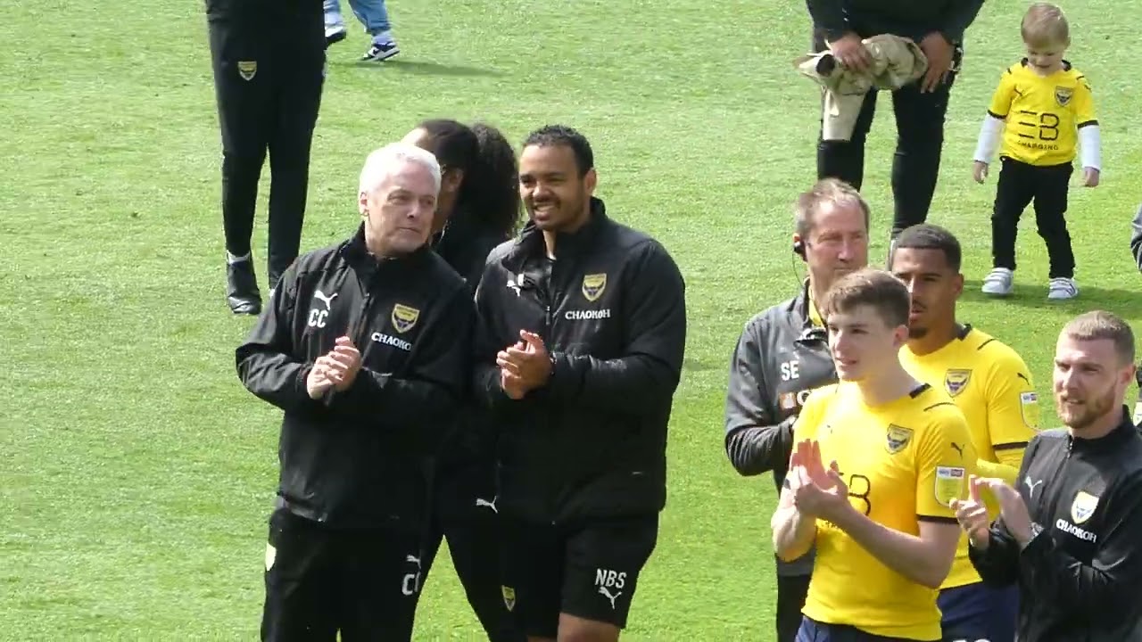 Oxford United end of season 2021/22 fans presentation & Matty Taylor and Jack Stephens last goodbye